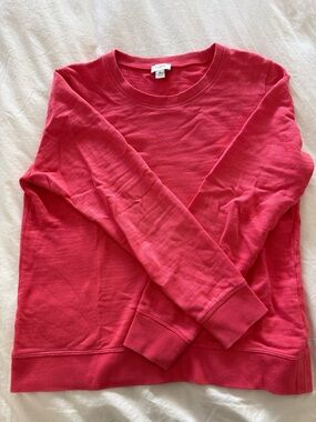 J. Crew Bright Coral Crewneck Sweatshirt
